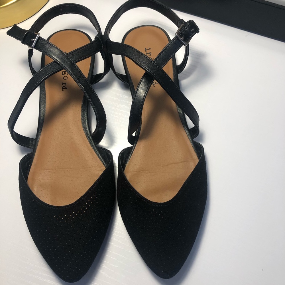 Ankle strap pointed flats- never worn